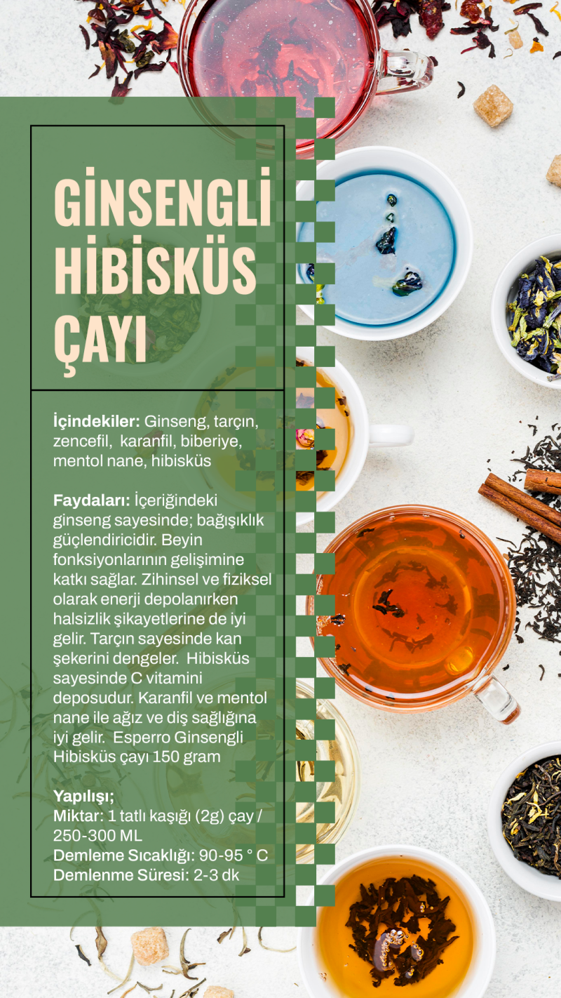 Ginsengli Hibisküs Çayı 150 q