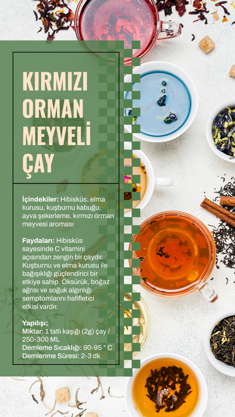 Qırmızı Meşə Meyvəli Çay 150 q